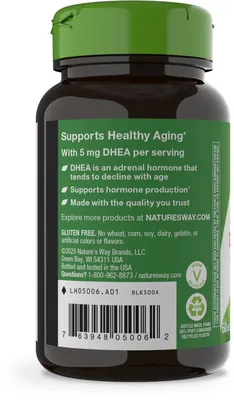 ДГЕА Nature's Way Youthful You DHEA 5 мг, 60 веганських капсул