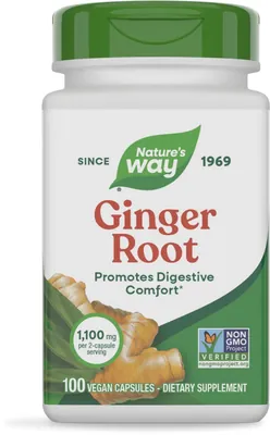 Імбиру корінь Nature's Way Ginger Root, 100 вегетаріанських капсул