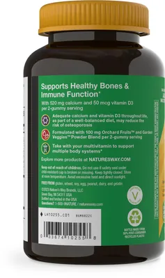 Кальцій та вітамін Д3 Nature's Way Alive! Calcium + Vitamin D3, 60 жувальних таблеток