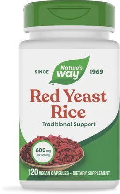 Червоний дріжджовий рис Nature's Way Red Yeast Rice, 120 веганських капсул