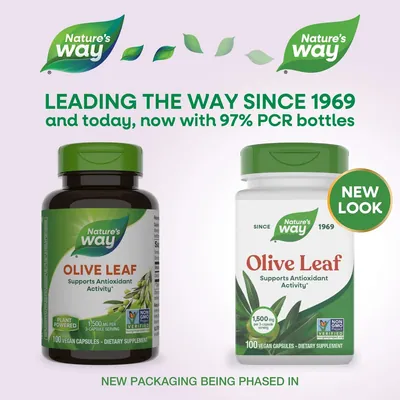 Листя оливи Nature's Way Olive Leaf, 100 веганських капсул