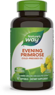 Олія примули вечірньої Nature's Way Evening Primrose 1300 мг, 60 м'яких капсул