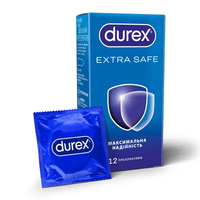 Презервативи латексні Durex Extra Safe максимальна надійність, 12 штук