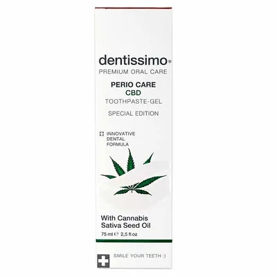 Зубна паста-гель Dentissimo Wite Cannabis з олією насіння конопель, 75 мл