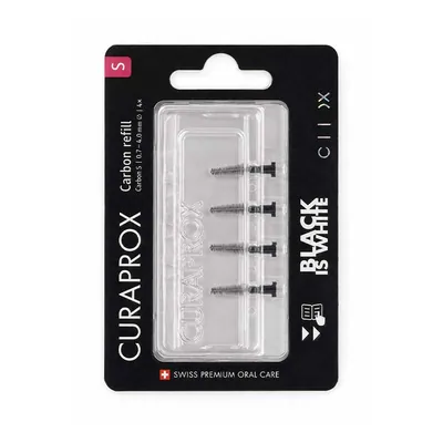 Набір йоржиків міжзубних Curaprox Carbon Refill CPS S без тримача, Black is White, 4 шт