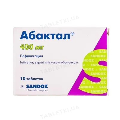 Абактал таблетки, в/плів. обол. по 400 мг №10
