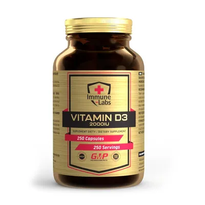 Вітамін Д3 Immune Labs Vitamin D3 2000 IU, 250 капсул