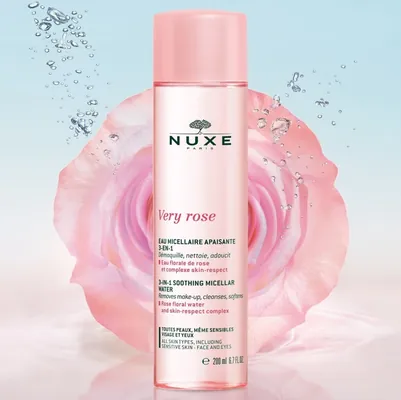 Міцелярна вода Nuxe Very Rose 3 в 1 заспокійлива, 200 мл