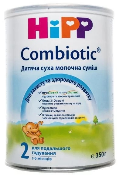 Смесь сухая молочная HiPP Combiotic 2, для детей с 6 месяцев, 350 г