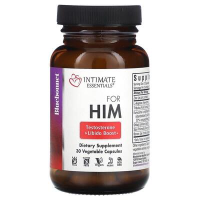 Комплекс для мужчин Bluebonnet Nutrition Intimate Essentials for Him Testosterone Libido Boost, 30 растительных капсул