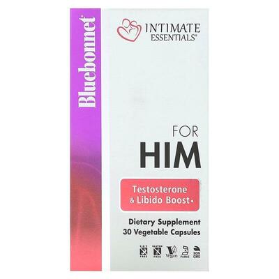 Комплекс для мужчин Bluebonnet Nutrition Intimate Essentials for Him Testosterone Libido Boost, 30 растительных капсул