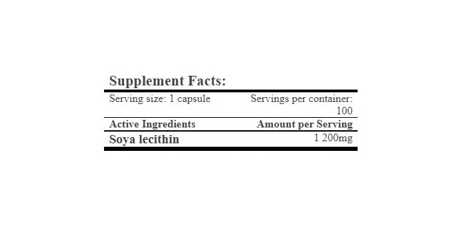Лецитин Amix Nutrition Lecithin 1200 мг, 100 гелевих капсул