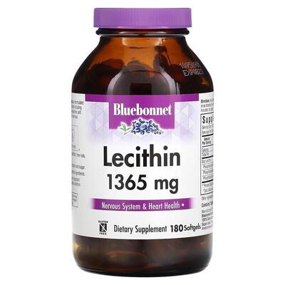 Лецитин Bluebonnet Nutrition Lecithin 1365 мг, 180 мягких желатиновых капсул