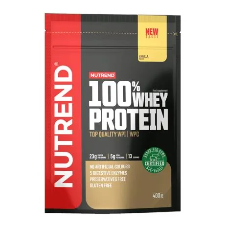 Протеїн сироватковий змішаний Nutrend 100% Whey Protein ваніль, 400 г