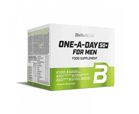 Мультивітаміни для чоловіків 50+ Biotech One-A-Day 50+ For Men, 30 пакетиків