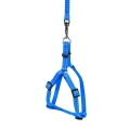 Шлея Collar DOG Extreme 07022 нейлон синій з повідцем, 10 мм 28-40 см