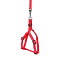 Шлея Collar DOG Extreme 07023 нейлон с поводком, красный, 10 мм*28-40 см
