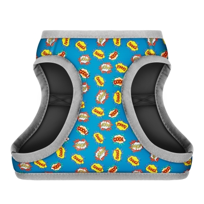 Шлея для собак Collar WauDog 2901 Clothes c QR паспортом, малюнок "ВАУ", розмір XS2, обхват грудей 28-31 см, обхват шиї 20-22 см