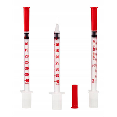 Шприц инсулиновый 1 мл U-40 BD Micro-Fine Plus 30G (0.30 x 8.0 мм), 1 штука