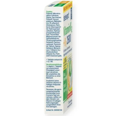Вітамін К2 + Д3 2500 Tetesept Vitamin K2 + D3, 30 таблеток
