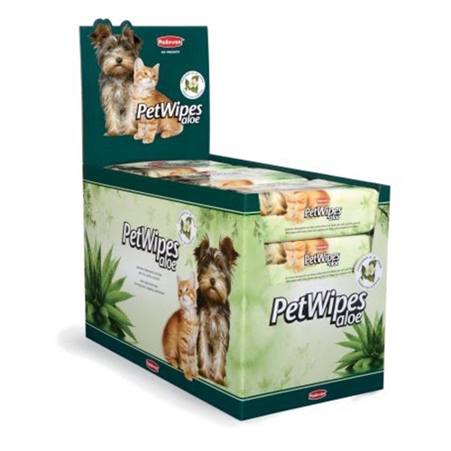 Салфетки влажные для собак и кошек Padovan Pet Wipes Aloe, 40 штук