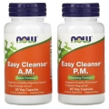 Детокс очищение организма NOW Easy Cleanse Am/Pm 2 бутылки по 60 капсул