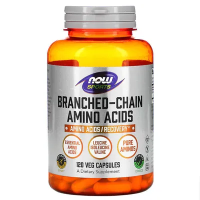Комплекс амінокислот NOW Sports Branched Chain Amino Acids вег. капсули №120
