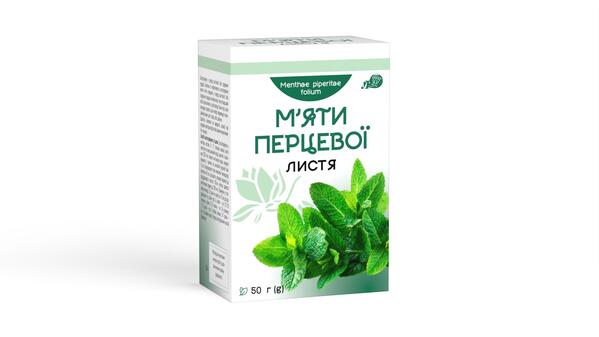 Мяты перечной листья по 50 г в пач. с внут. пак.