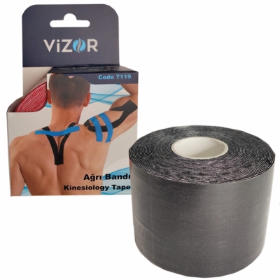 Кінезіо тейп Vizor 5 см х 5 м, чорний