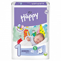 Підгузки Happy Bella Baby Newborn, розмір 1, 2-5 кг, 42 шт