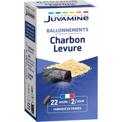 Комфорт травлення Juvamine Вугілля + Дріжджі капсули №45