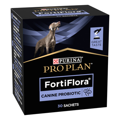 Корм дополнительный Purina Pro Plan FortiFlora Canine Probiotic пробиотик для взрослых собак и щенков порошок по 1 г, 30 пакетов