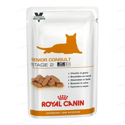 Корм вологий для кішок Royal Canin Vcn Feline Wet Senior Consult Stage 2 Pouches старше 7 років з ознаками старіння, 100 г