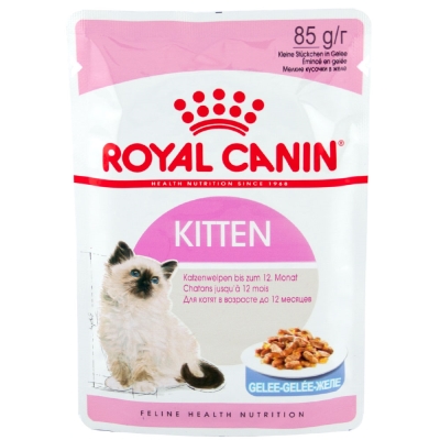 Корм влажный для котят Royal Canin Kitten Instinctive Jelly с 4 до 12 месяцев, желе, 85 г
