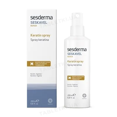Спрей для волосся Sesderma Seskavel Keratin spray Відновлюючий з кератином, 200 мл