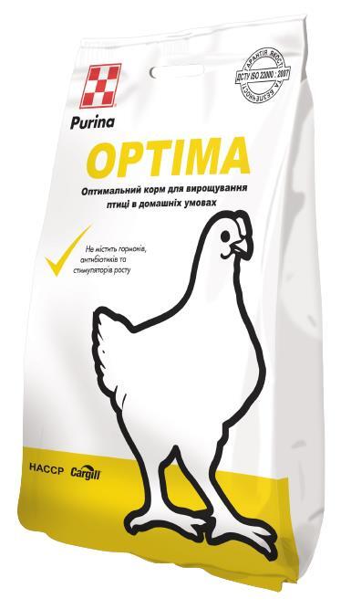Комбикорм Purina 11006 для цыплят и бройлеров домашнего содержания стартер Optima, 25 кг