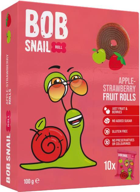 Конфеты Bob Snail Roll натуральные яблочно-клубничные, 100 г
