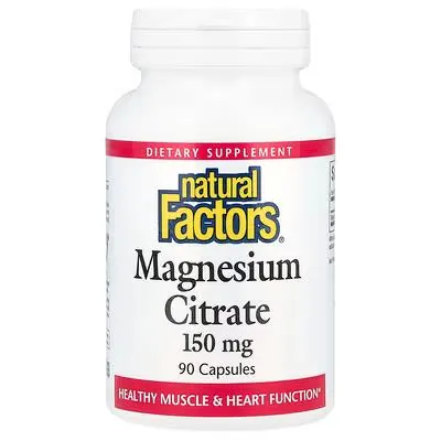 Магній цитрат Natural Factors Magnesium citrate 150 мг, 90 капсул