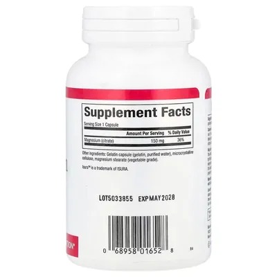 Магній цитрат Natural Factors Magnesium citrate 150 мг, 90 капсул