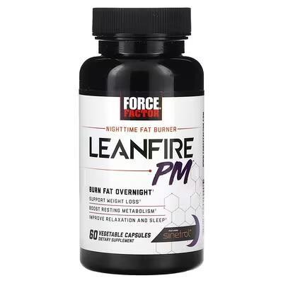 Жироспалювач Force Factor Leanfire PM нічний, 60 рослинних капсул