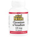 Хром и ванадий Natural Factors Chromium & Vanadium 125 мкг, 90 капсул