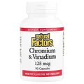 Хром і ванадій Natural Factors Chromium & Vanadium 125 мкг, 90 капсул