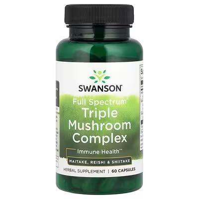 Грибной комплекс тройной Swanson Full Spectrum, 60 капсул