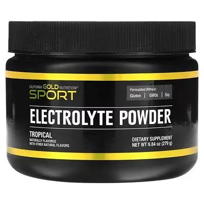 Електроліти California Gold Nutrition Sport з натуральним тропічним смаком, 279 г