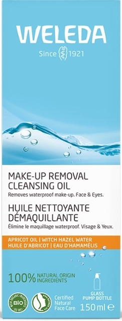 Гидрофильное масло для лица Weleda Make-Up Removal Cleansing Oil с органическим гамамелисом для снятия макияжа, 150 мл