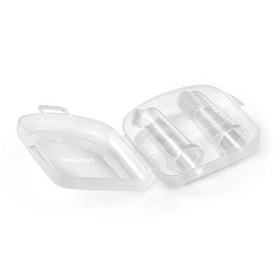 Зубная щетка BabyOno 1545 с массажем для десен прозрачная, 2 штуки