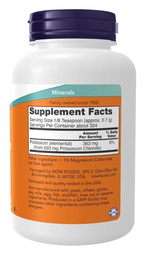 Калію хлорид NOW Potassium Chloride порошок, 227 г