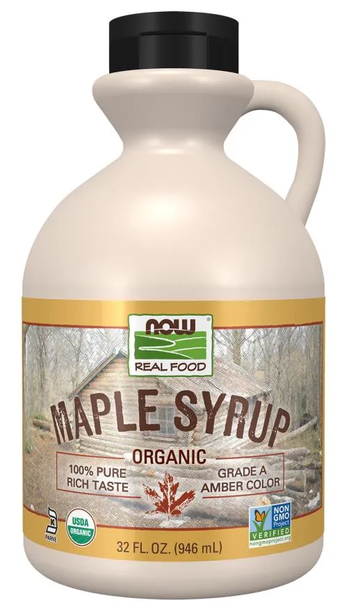 Кленовий сироп NOW Real Food Maple Syrup органічний, янтарного кольору, 946 мл