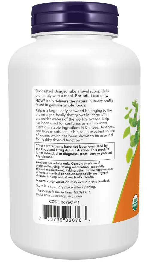 Ламінарія NOW Organic Kelp порошок, 227 г