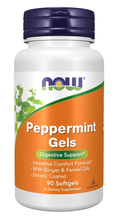 М'ята перцева NOW Peppermint Gels, 90 гелевих капсул